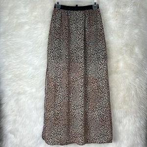 CHEETAH PRINT MAXI SPLIT SKIRT